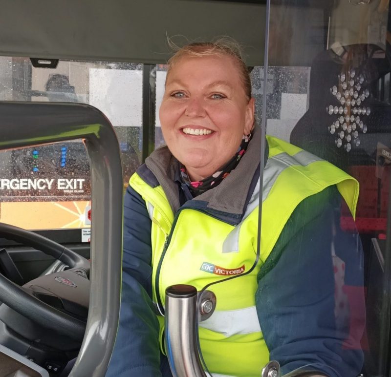 Friendly Bus Driver Smiling